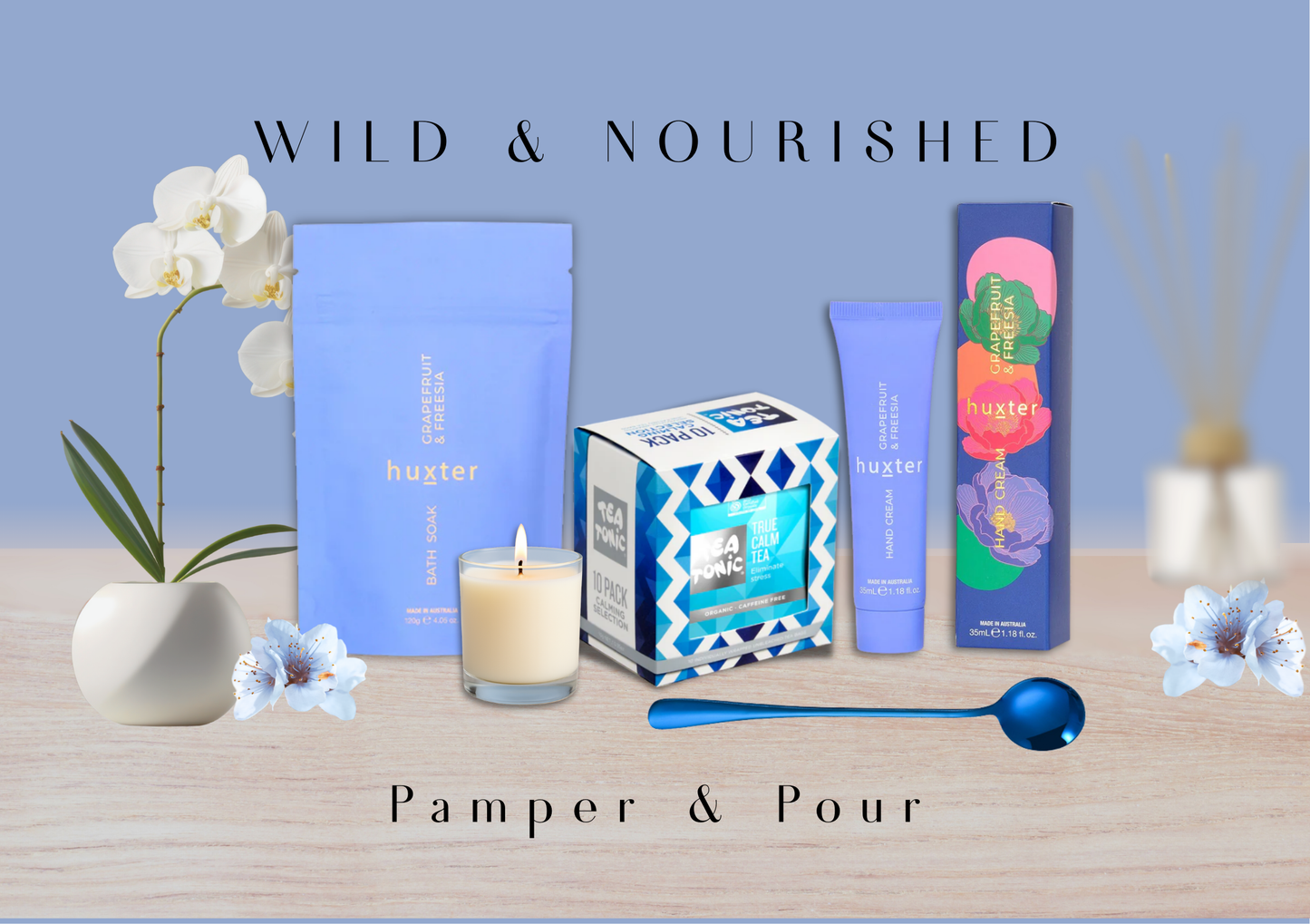 Pamper & Pour | Wild & Nourished Luxury Gift Hamper