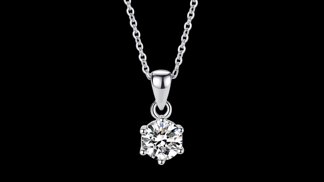 Radiant Solitaire Silver Zircon Necklace | Wild & Nourished Jewellery