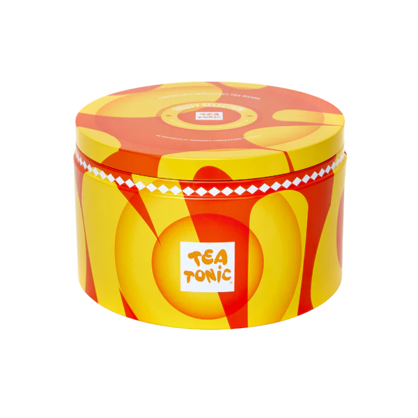 Fruity Selection Round Tin - 40 Fruity Gourmet Teas + Mini Tin of Gold Sugar