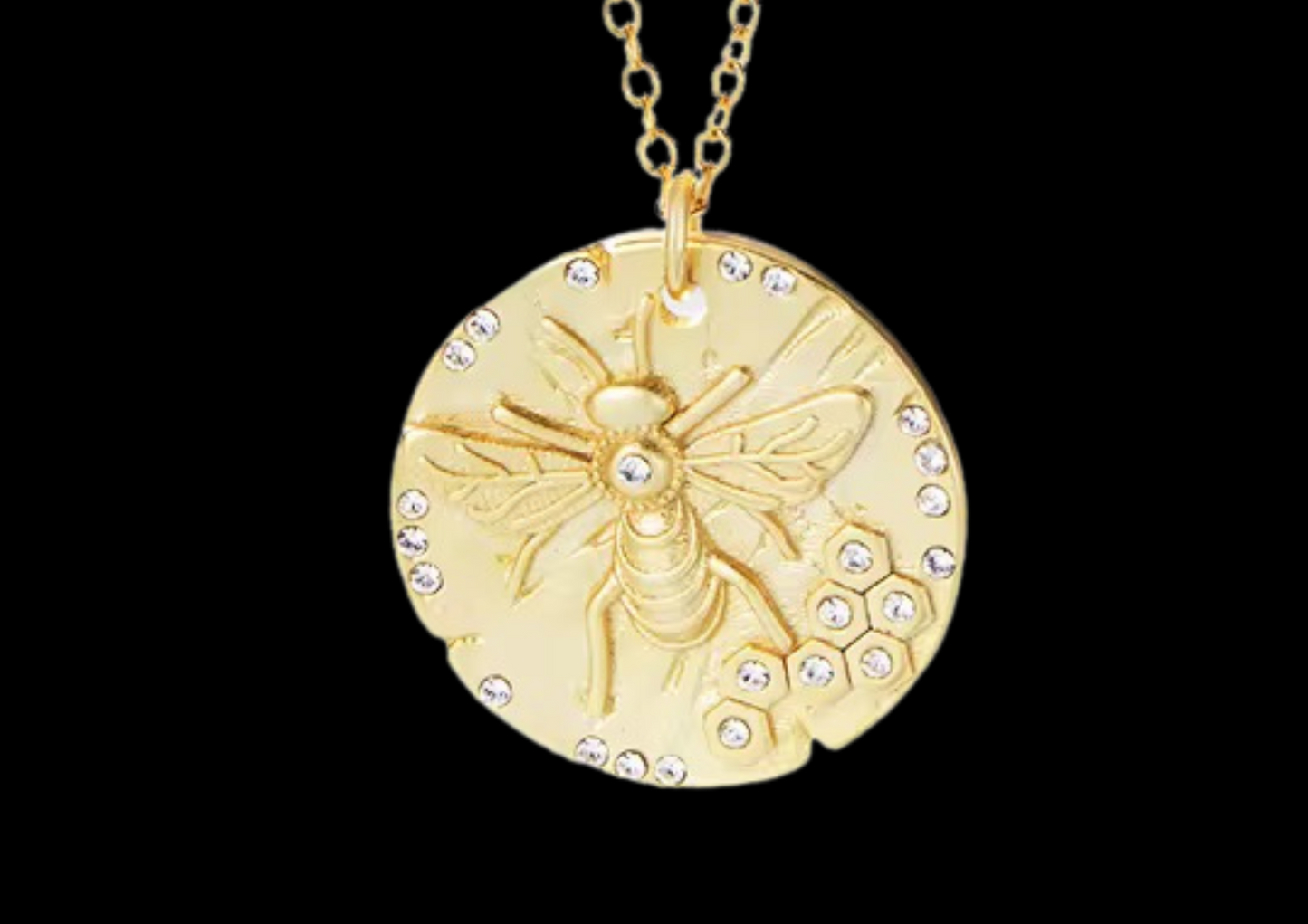 Honeybee Coin Necklace — 18K Gold Vermeil on 925 Sterling | Wild & Nourished Jewellery