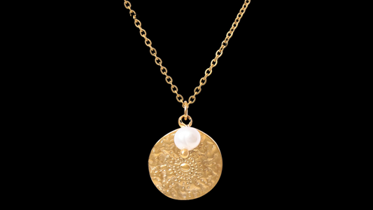 🌙 Gold Pearl Charm Necklace | Wild & Nourished Jewellery
