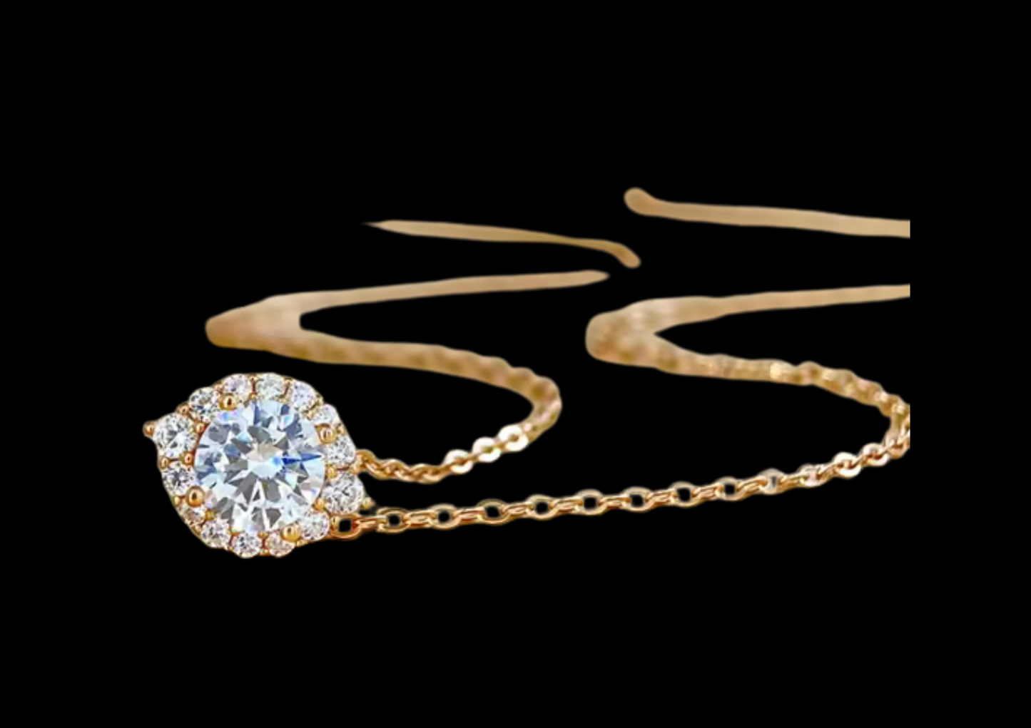 🌹 Rose Gold Moissanite Sparkle Necklace – S925 Sterling Silver | Wild & Nourished Jewellery