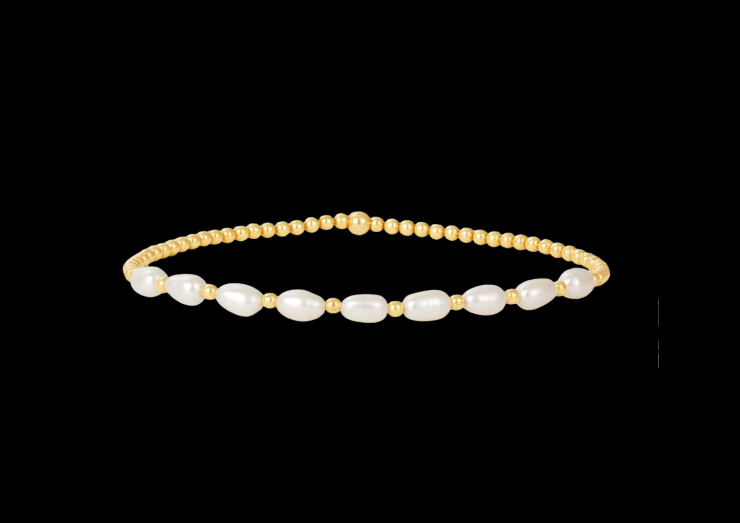 Freshwater Pearl Bracelet Stack (Set of 3) | 18K Gold-Plated Beaded Jewellery | Wild & Nourished Jewellery