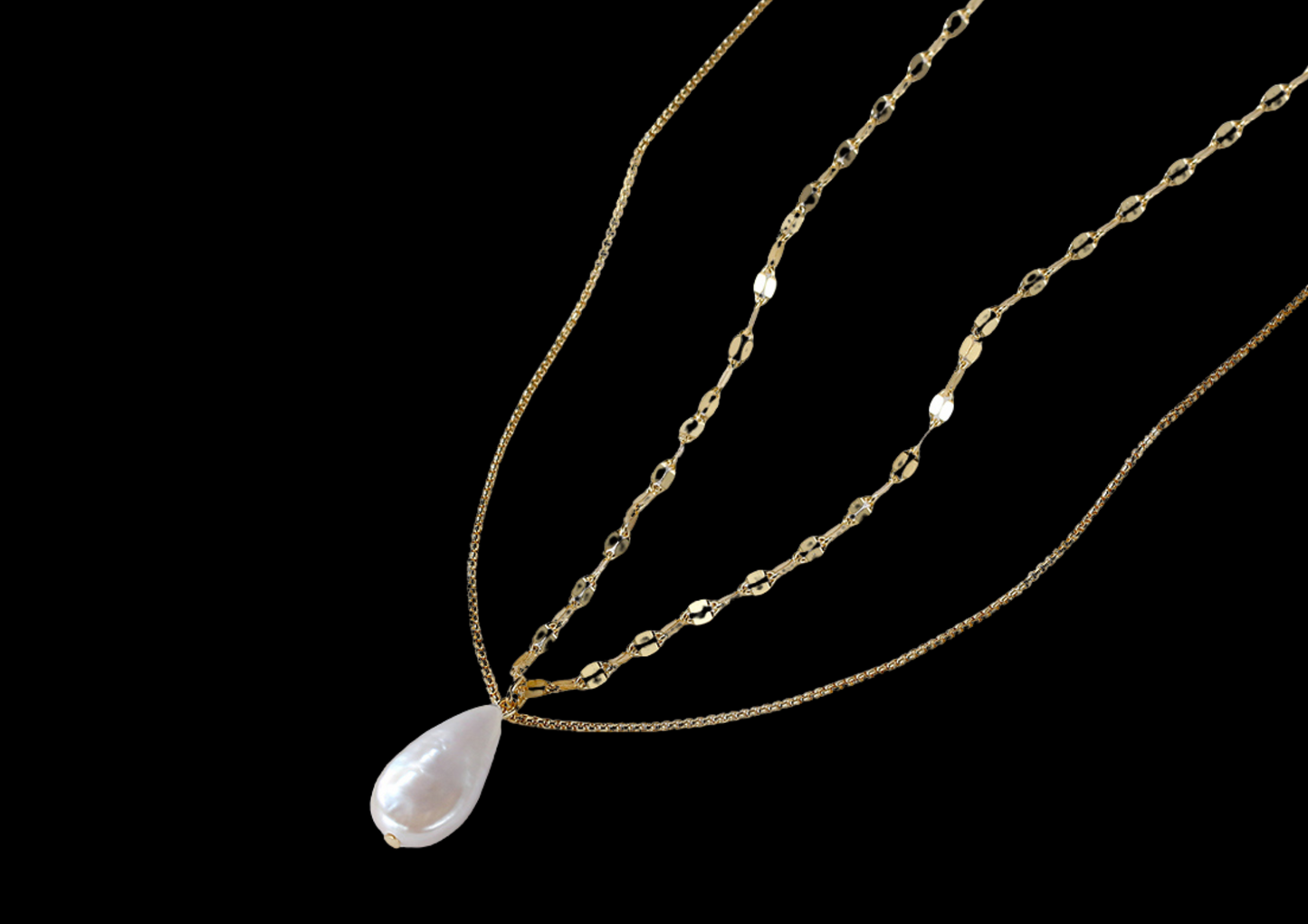 Aurelia Layered Pearl Drop Necklace — 14K Gold Vermeil on 925 Silver | Wild & Nourished Jewellery