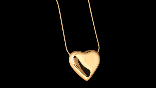 18K Gold-Plated Bold Heart Pendant Necklace | Wild & Nourished Jewellery