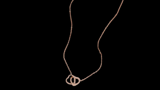 Rose Gold Double Heart Necklace | Wild & Nourished Jewellery