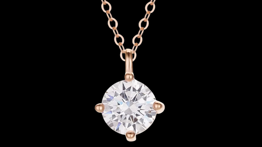 925 Sterling Silver Rose Gold White Zircon Pendant Necklace | Wild & Nourished Jewellery