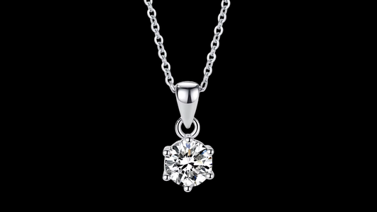 Radiant Solitaire Silver Zircon Necklace | Wild & Nourished Jewellery