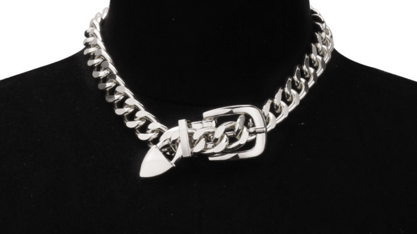 🔗 Chunky Silver Chain Buckle Necklace | Wild & Nourished Jewellery