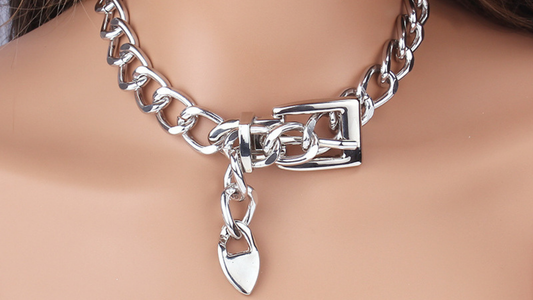🔗 Chunky Silver Chain Buckle Necklace | Wild & Nourished Jewellery