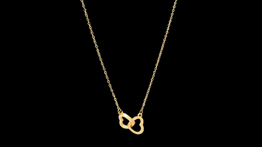 18K Gold-Plated Double Heart Necklace | Wild & Nourished Jewellery