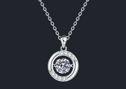 925 Sterling Silver 1-Carat D Color VVS1 Moissanite Pendant Necklace | Wild & Nourished Jewellery