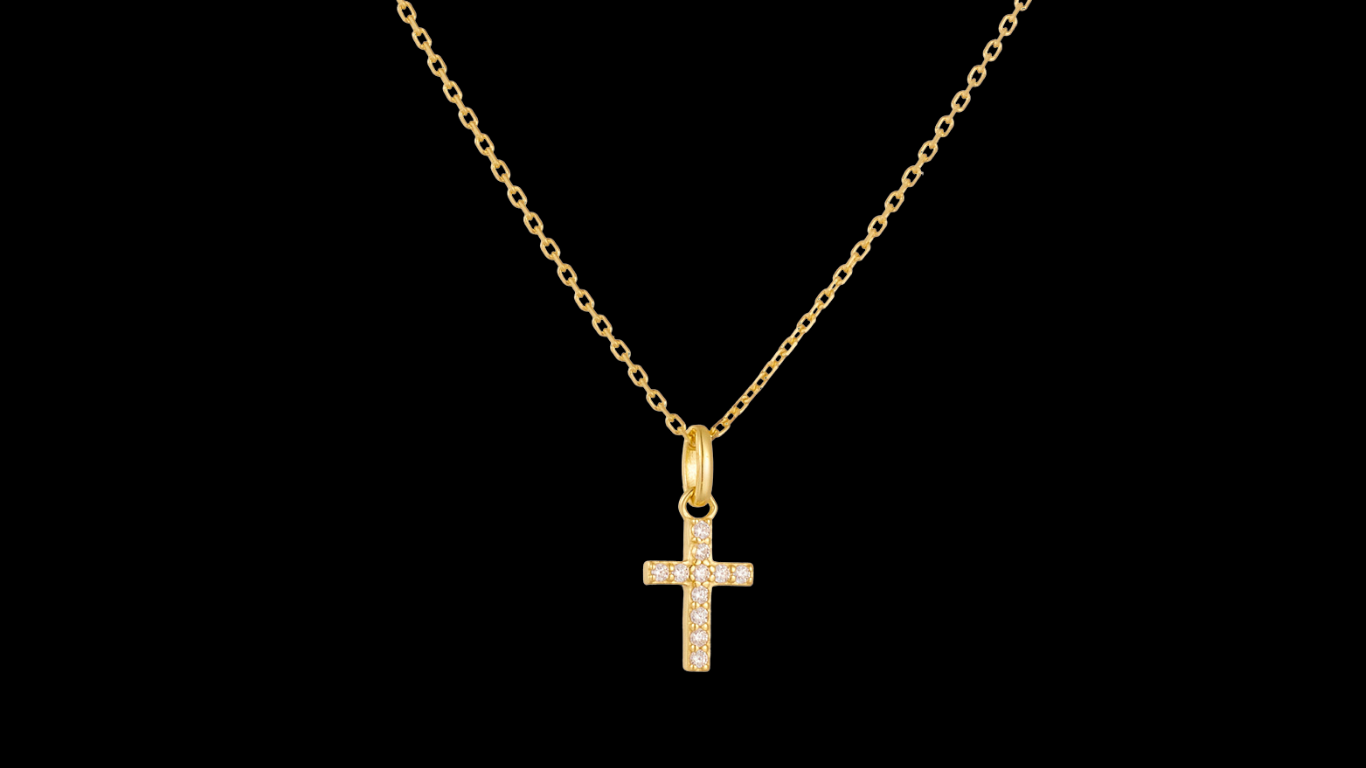 18K Gold-Plated Sterling Silver Cross Necklace | Wild & Nourished Jewellery