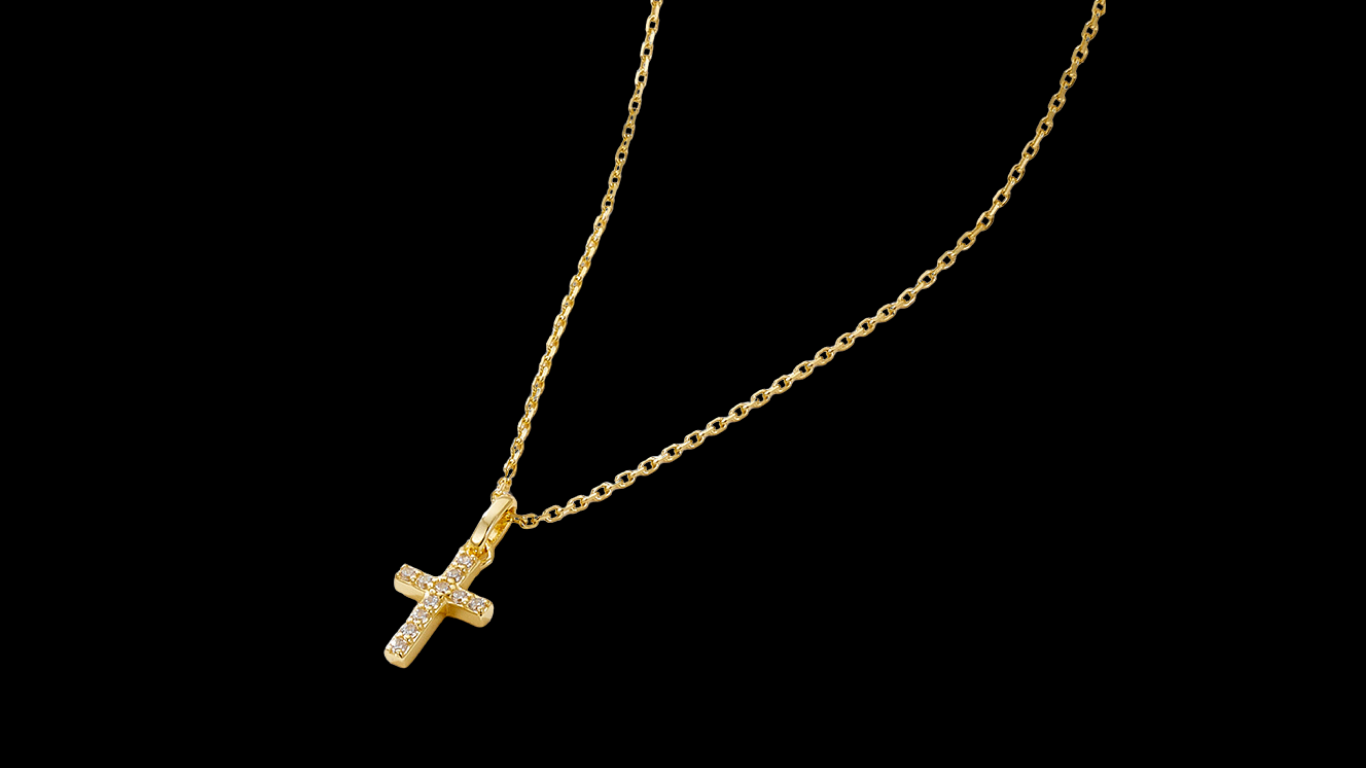 18K Gold-Plated Sterling Silver Cross Necklace | Wild & Nourished Jewellery