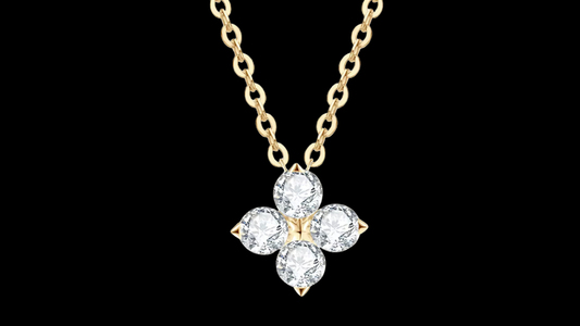 18K Gold-Plated Moissanite Clover Necklace | Wild & Nourished Jewellery
