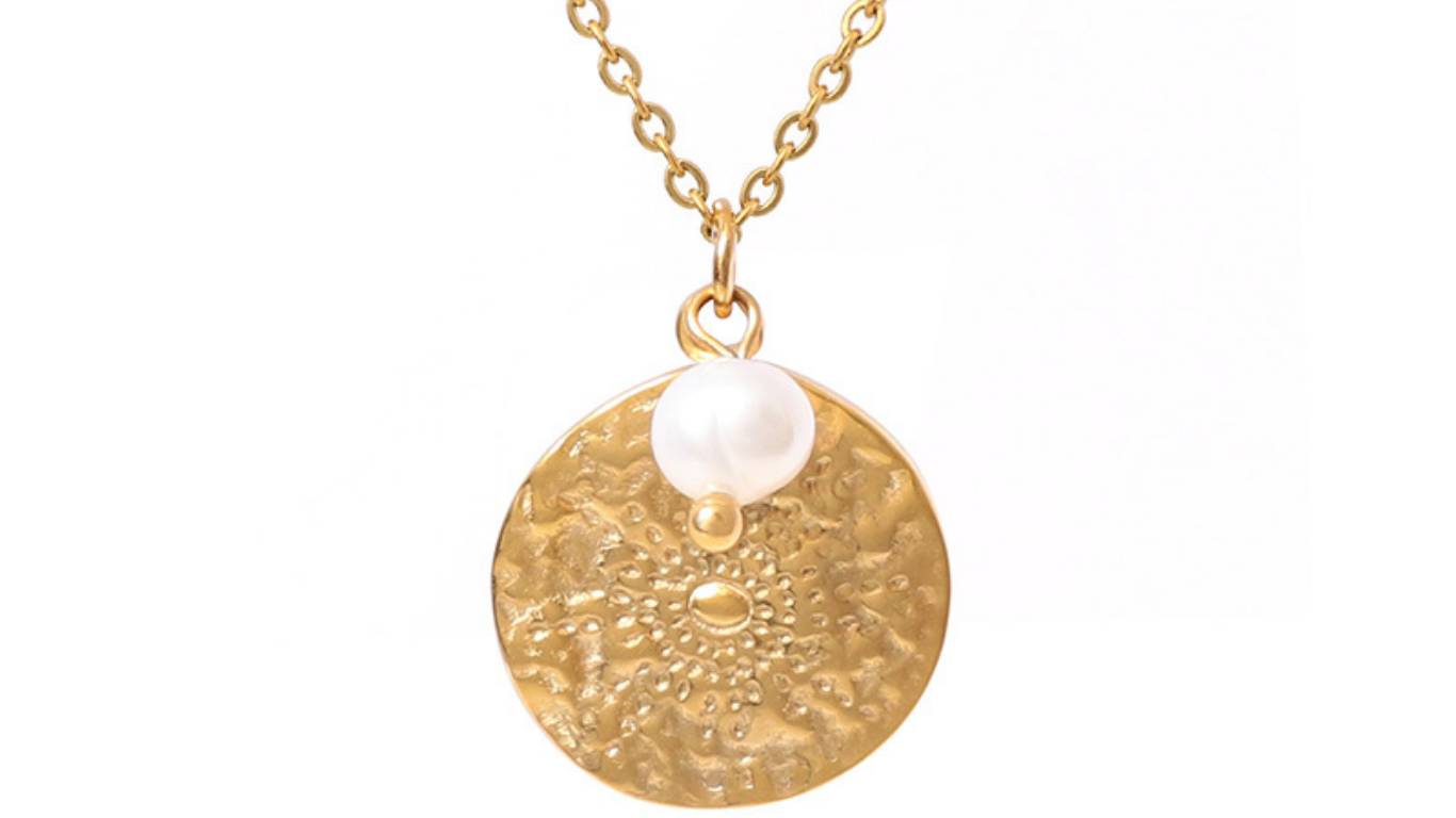 🌙 Gold Pearl Charm Necklace | Wild & Nourished Jewellery