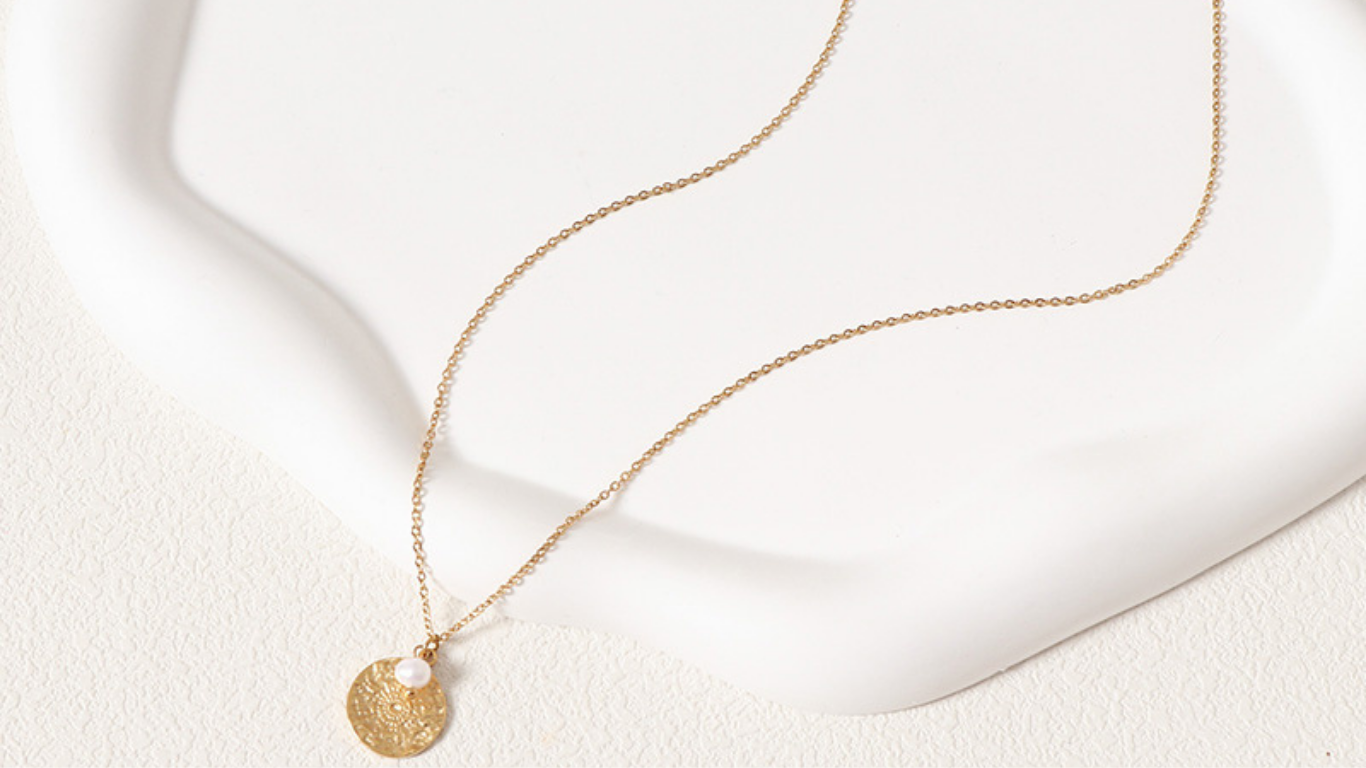 🌙 Gold Pearl Charm Necklace | Wild & Nourished Jewellery