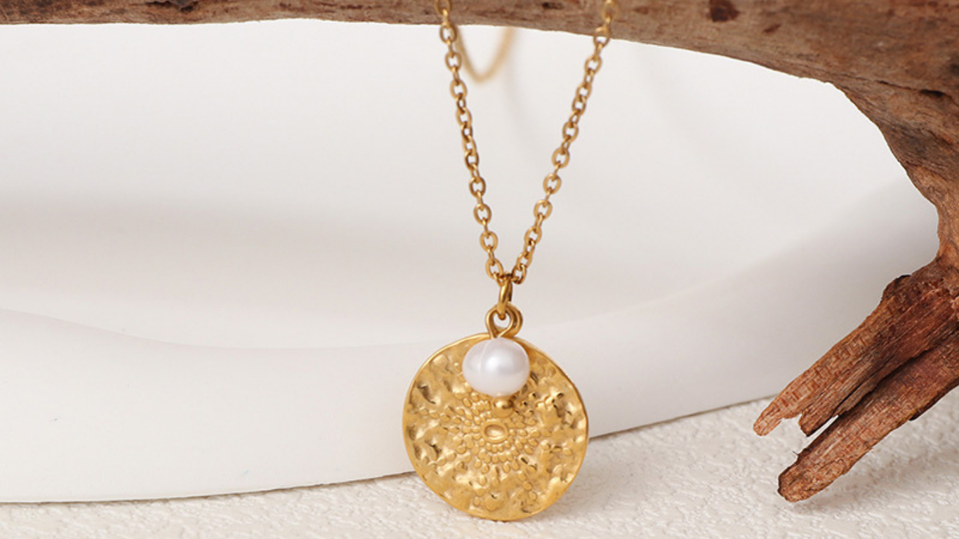 🌙 Gold Pearl Charm Necklace | Wild & Nourished Jewellery