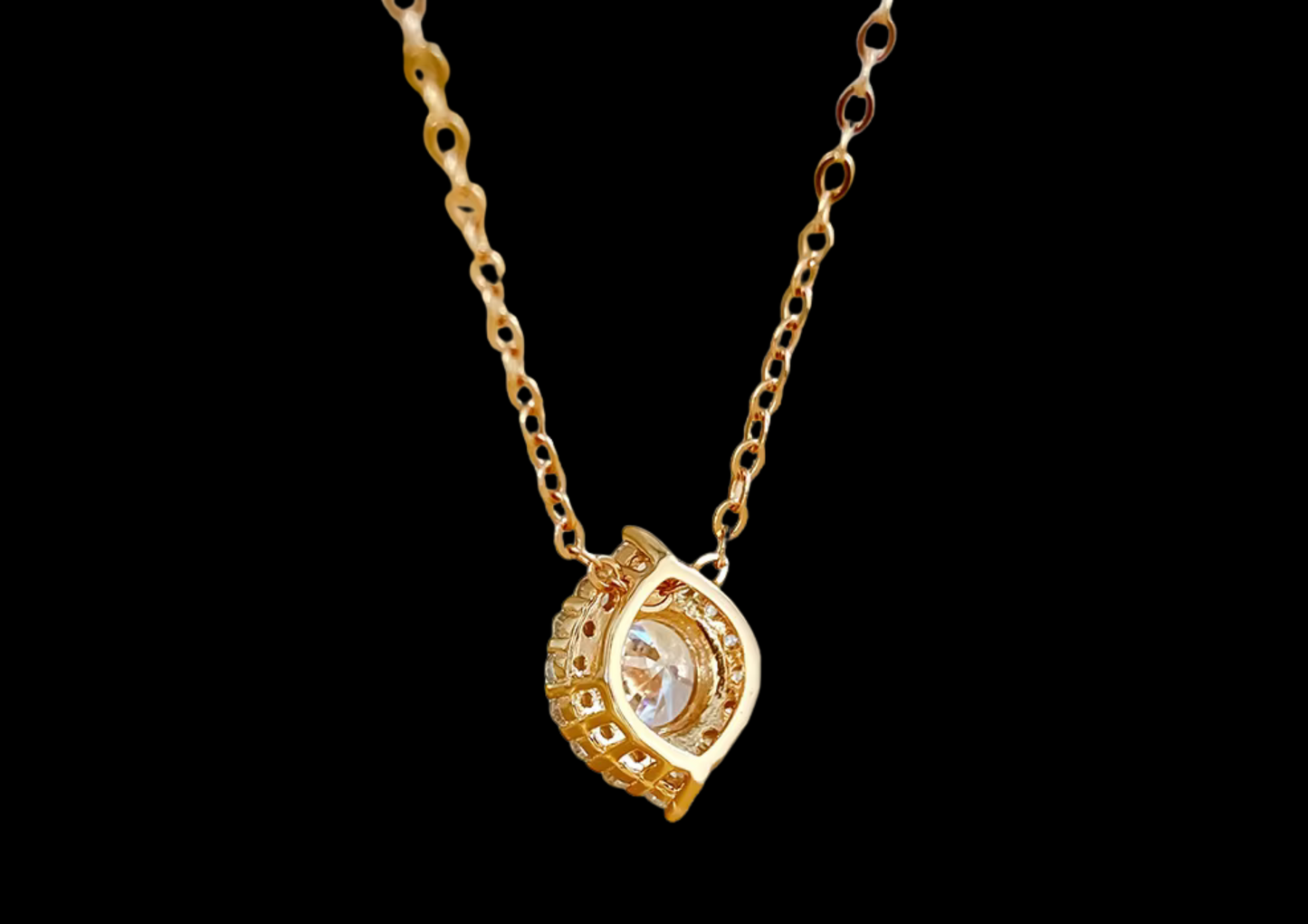 🌹 Rose Gold Moissanite Sparkle Necklace – S925 Sterling Silver | Wild & Nourished Jewellery