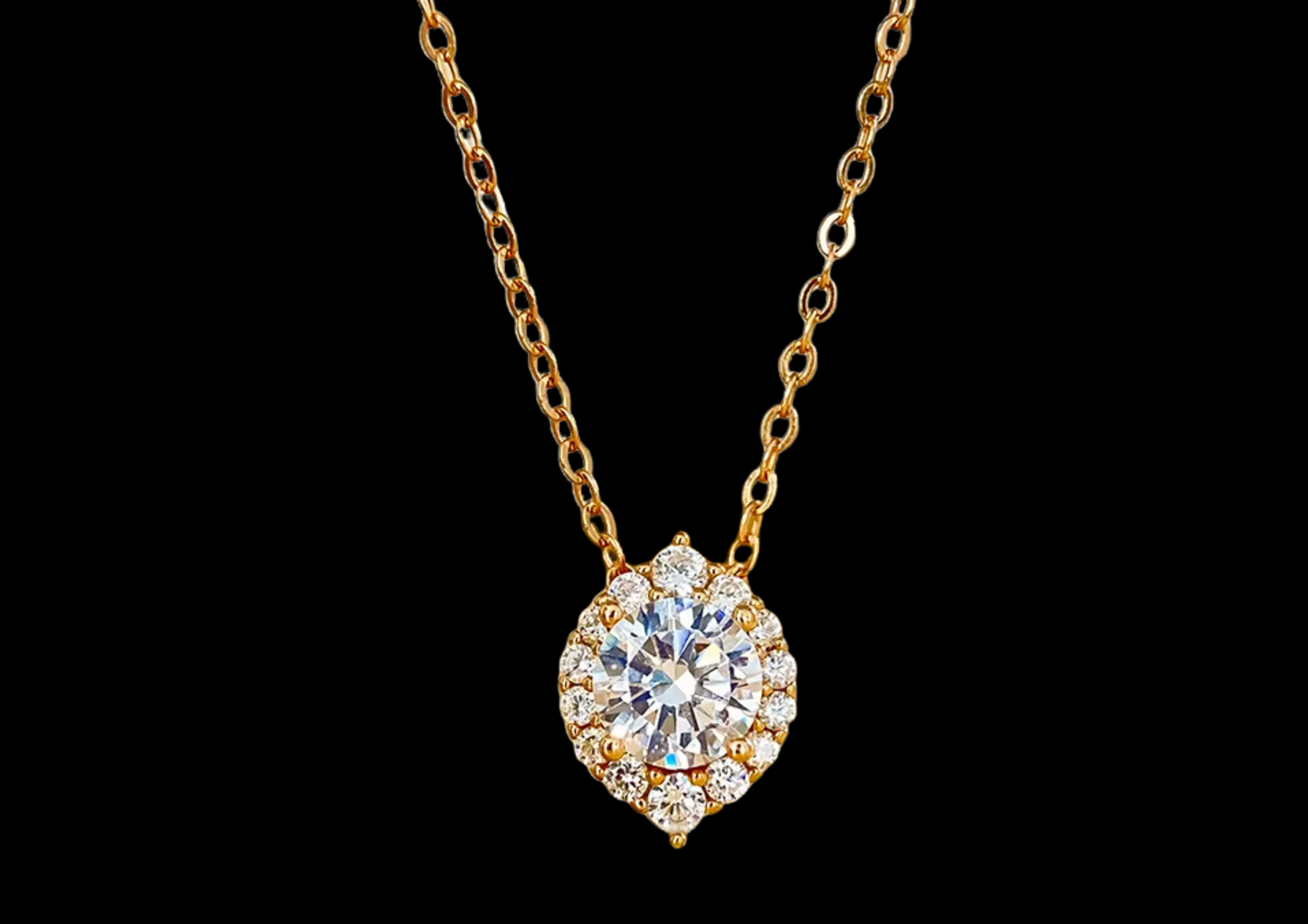 🌹 Rose Gold Moissanite Sparkle Necklace – S925 Sterling Silver | Wild & Nourished Jewellery